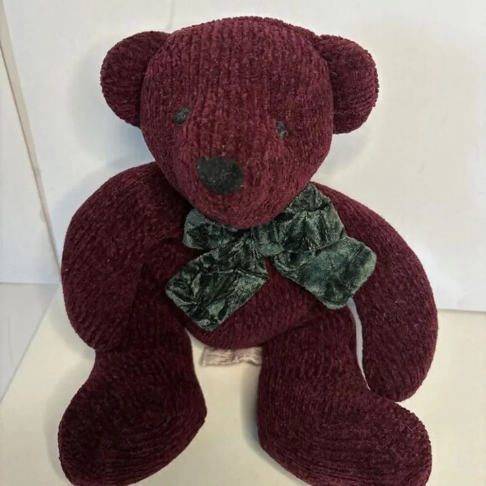 PBB Scarlet Russ Berrie Teddy Bear‎ chenille cranberry vintage plush 4546